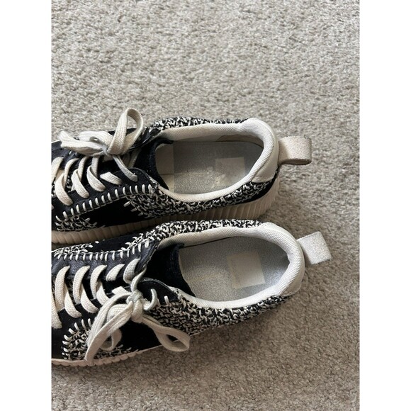 Dolce Vita Dolley Women's Sneaker, Black White Knit, Size 8.5, Retro Style - Picture 2 of 8